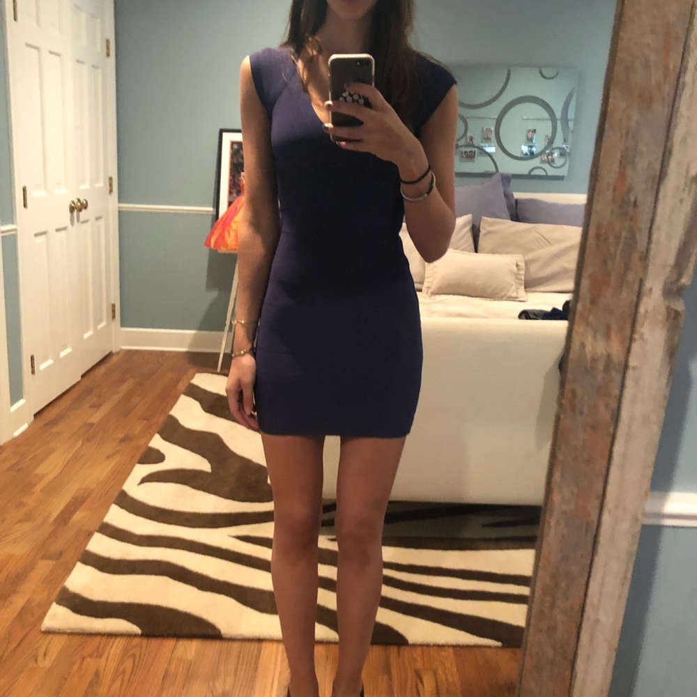 Guess navy bodycon dress